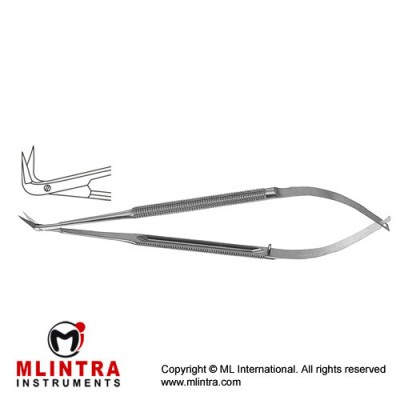 Micro Vascular Scissors Round Handle - Extra Delicate Blades - Angled 90° Stainless Steel, 16.5 cm - 6 1/2" Micro Vascular Scissors Round Handle - Extra Delicate Blades - Angled 90° Stainless Steel, 16.5 cm - 6 1/2"